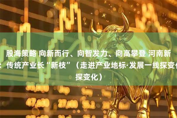 股海策略 向新而行、向智发力、向高攀登 河南新乡：传统产业长“新枝”（走进产业地标·发展一线探变化）