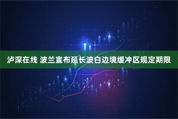泸深在线 波兰宣布延长波白边境缓冲区规定期限